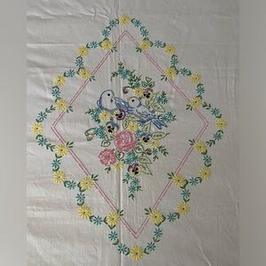 Vintage Embroidered Bed Cover or Fabric for a vintage design